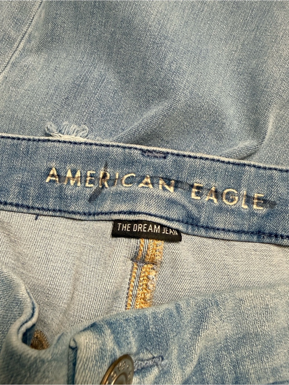 American Eagle Dream Jean Distressed Skinny Jeans Plus Size 22 Light Wash - Picture 4 of 8